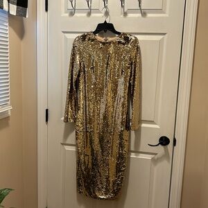 Gianni Bini Gold Sequin Dress